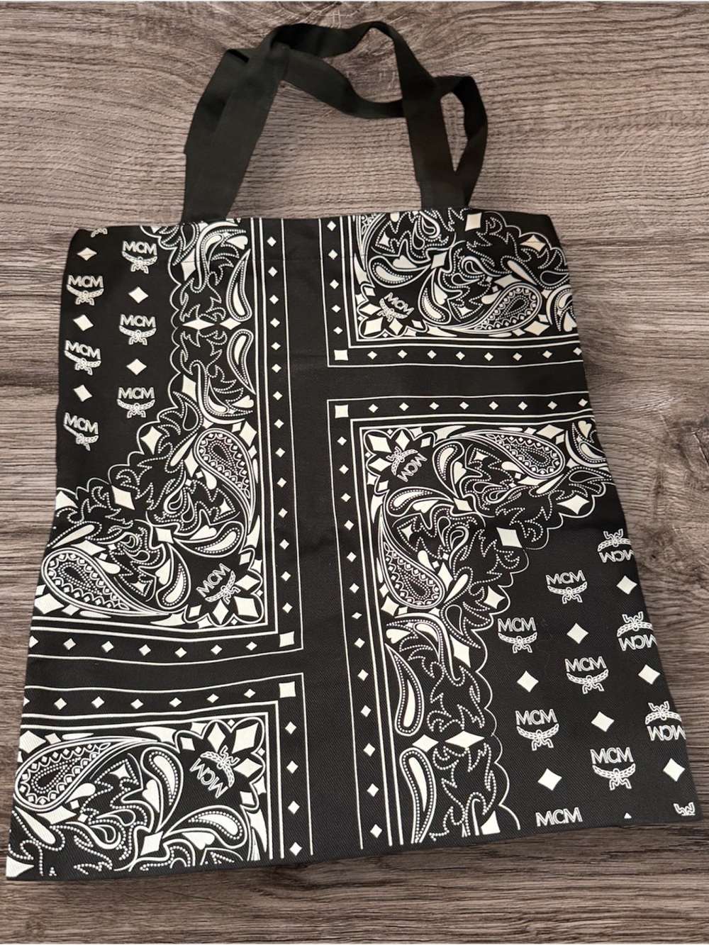 MCM Bandana Canvas Tote Bag